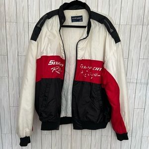SNAP ON Men’s Racing Jacket Made In The USA Vintage‎ Red White & Black Size XXL